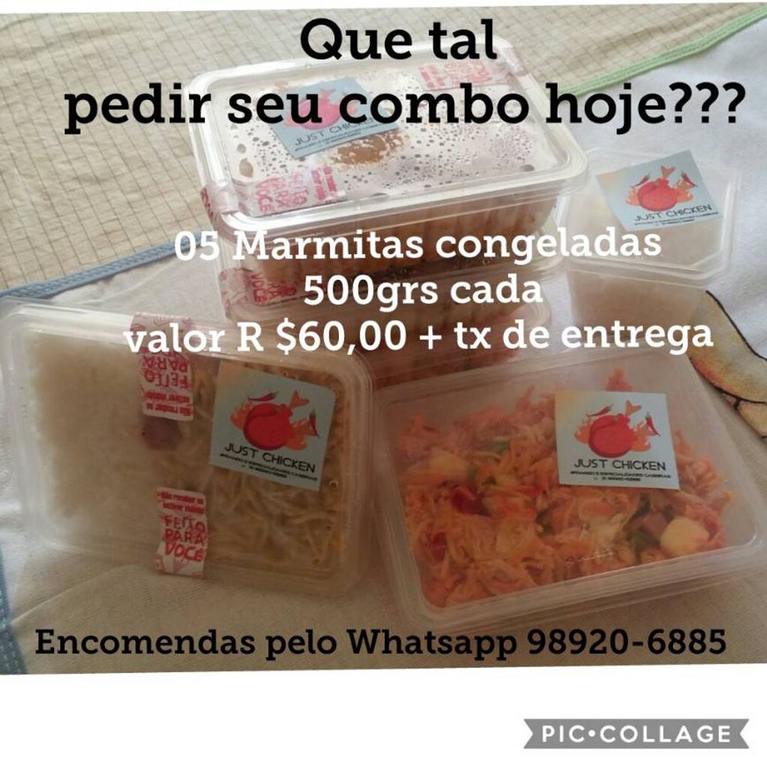 Restaurants Just Chicken Delivery, excelente escolha para marmitas em BH