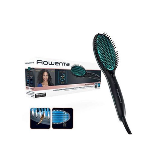 Rowenta Cepillo alisador Power Straight CF5820F0 - Cepillo especial para cabello muy