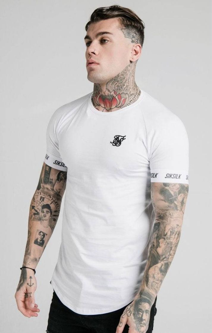 Moda Siksilk s/s raglan tech tee - Whit