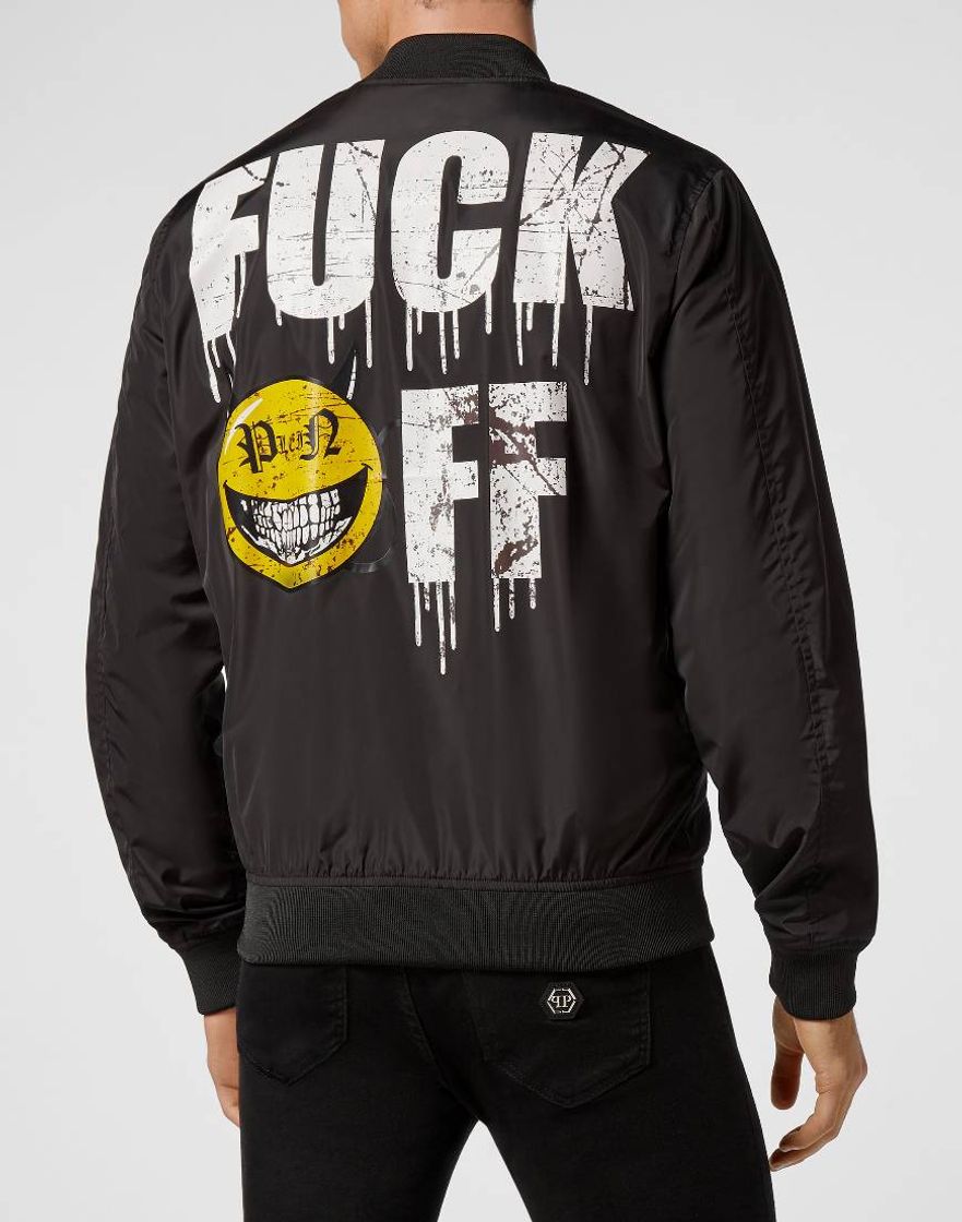 Moda Nylon Jacket Evil Smile Philipp Plein 