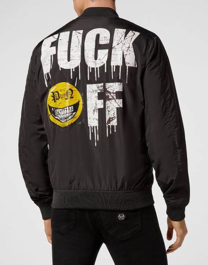 Nylon Jacket Evil Smile Philipp Plein 