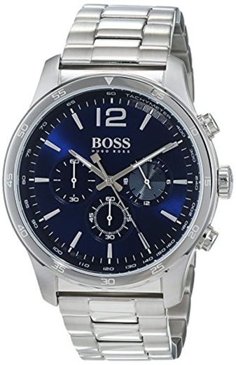 Hugo BOSS Reloj Cronógrafo para Hombre de Cuarzo con Correa en Acero Inoxidable 1513527