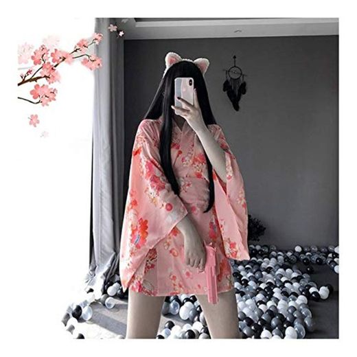 GODVC Mini Traje del Kimono Señora de baño del Vestido del camisón