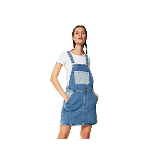 Tommy Hilfiger Tjw Dungaree Dress vestido, Azul