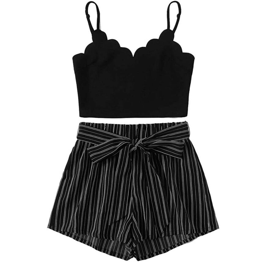 Social Top con short negro