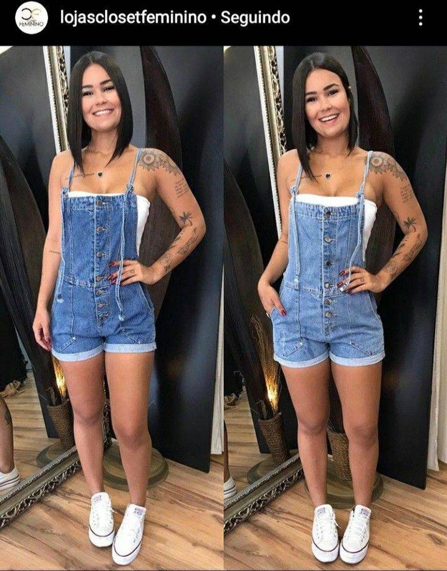 Moda Macaquinho jeans 