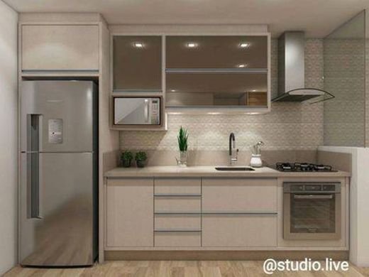 Cozinha pequena e compacta moderna 😘