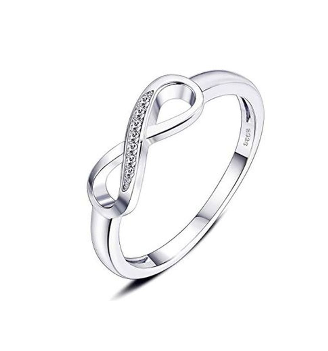 Fashion sailimue Plata de Ley 925 Infinito Anillos para Mujer Chicas Anillo Amor