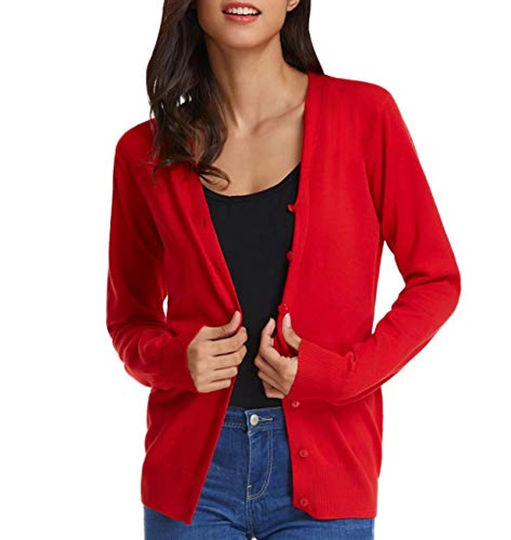 Social GRACE KARIN Top de suéter para Mujer con Cuello en V básico