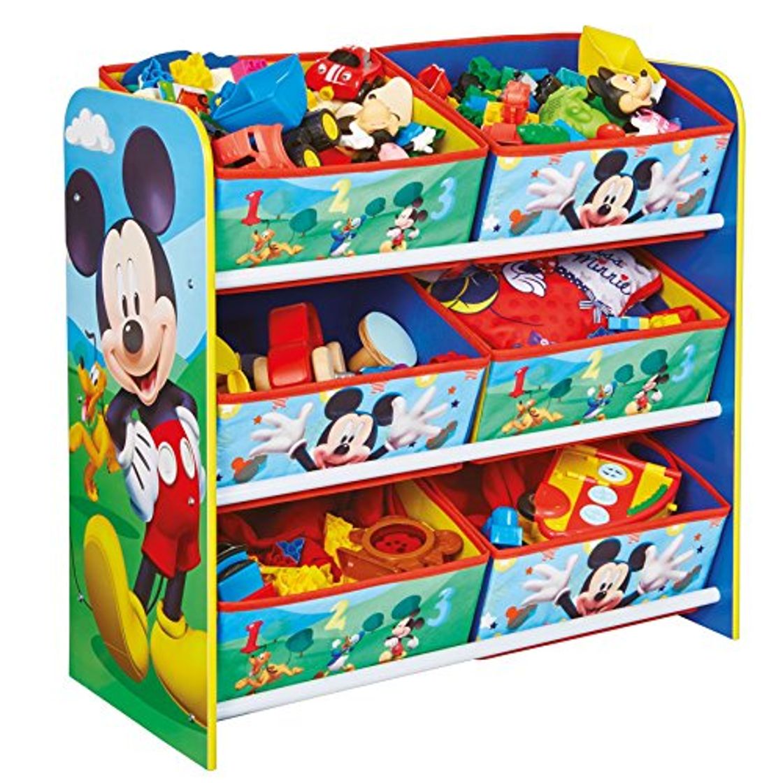 Social Hello Home Unidad de almacenamiento de juguete con 6 cubos de Madera
