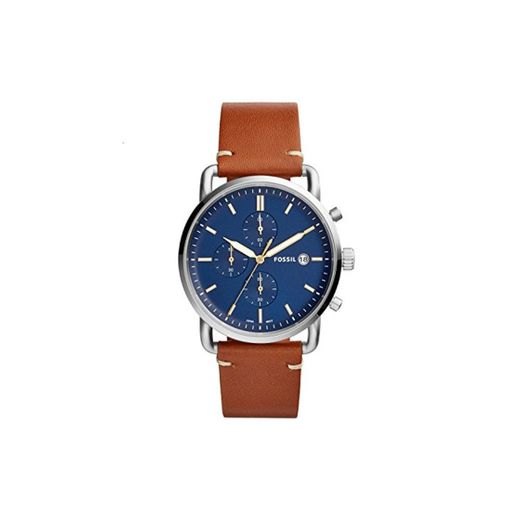 Fossil Reloj Analógico para Hombre de Cuarzo con Correa en Cuero FS5401