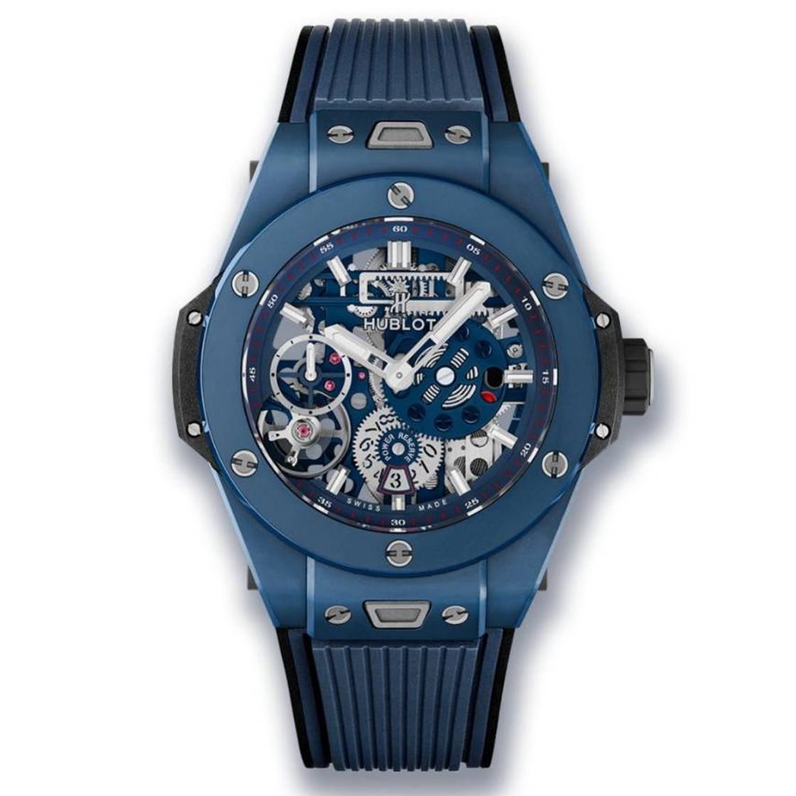 Place Hublot clásico fusión Negro Dial Negro Goma Mens Reloj 581 nx1171rx