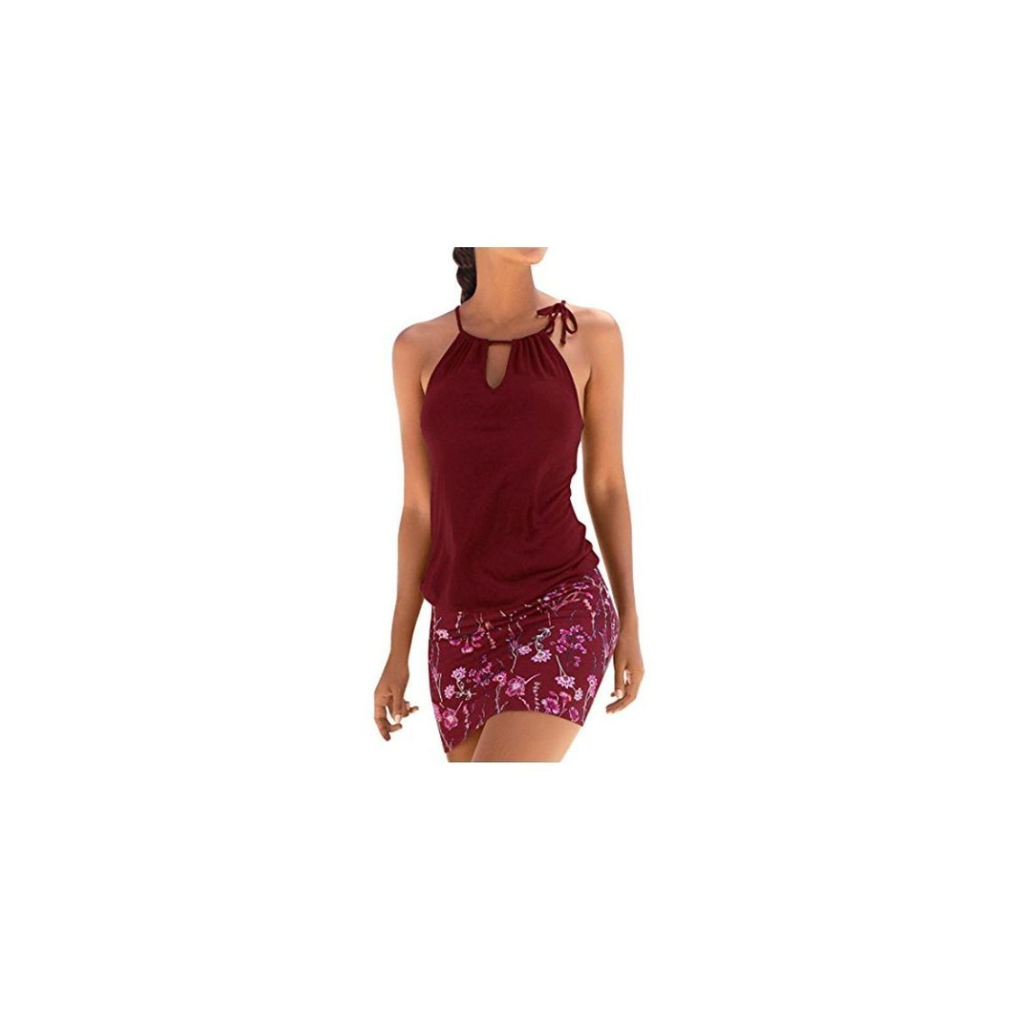 Moda Logobeing Ropa de Mujer Vestidos Falda Chaleco Vestido Mini Playa Sin Mangas