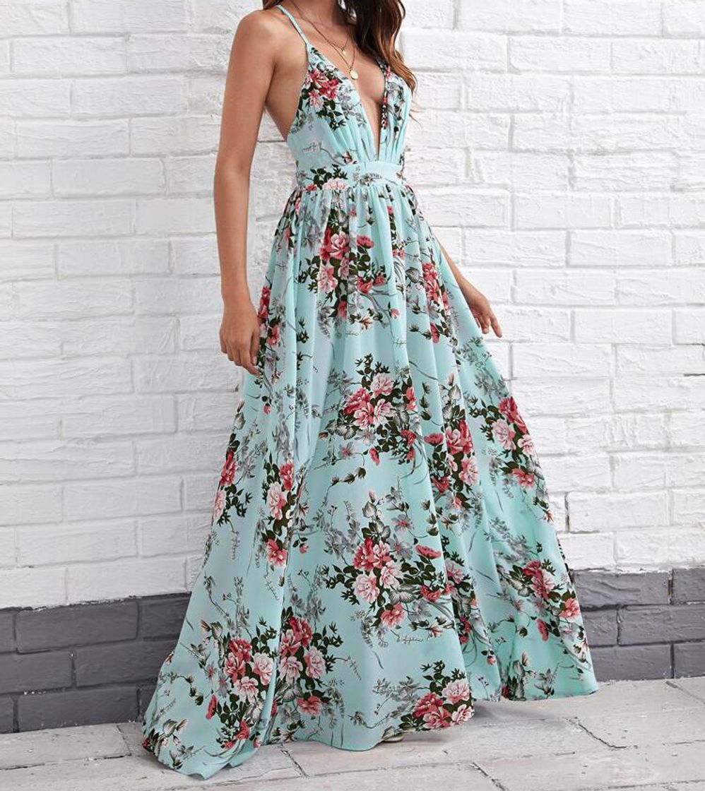 Moda Vestido longo Floral 🌺 