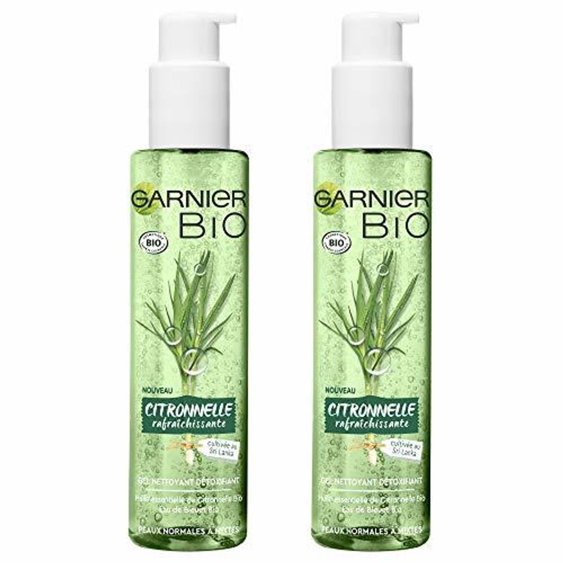 Social Garnier Garnier Garnier Bio Gel Limpiador détoxifiant - citronela rafraîchissante, Pack of 2 x