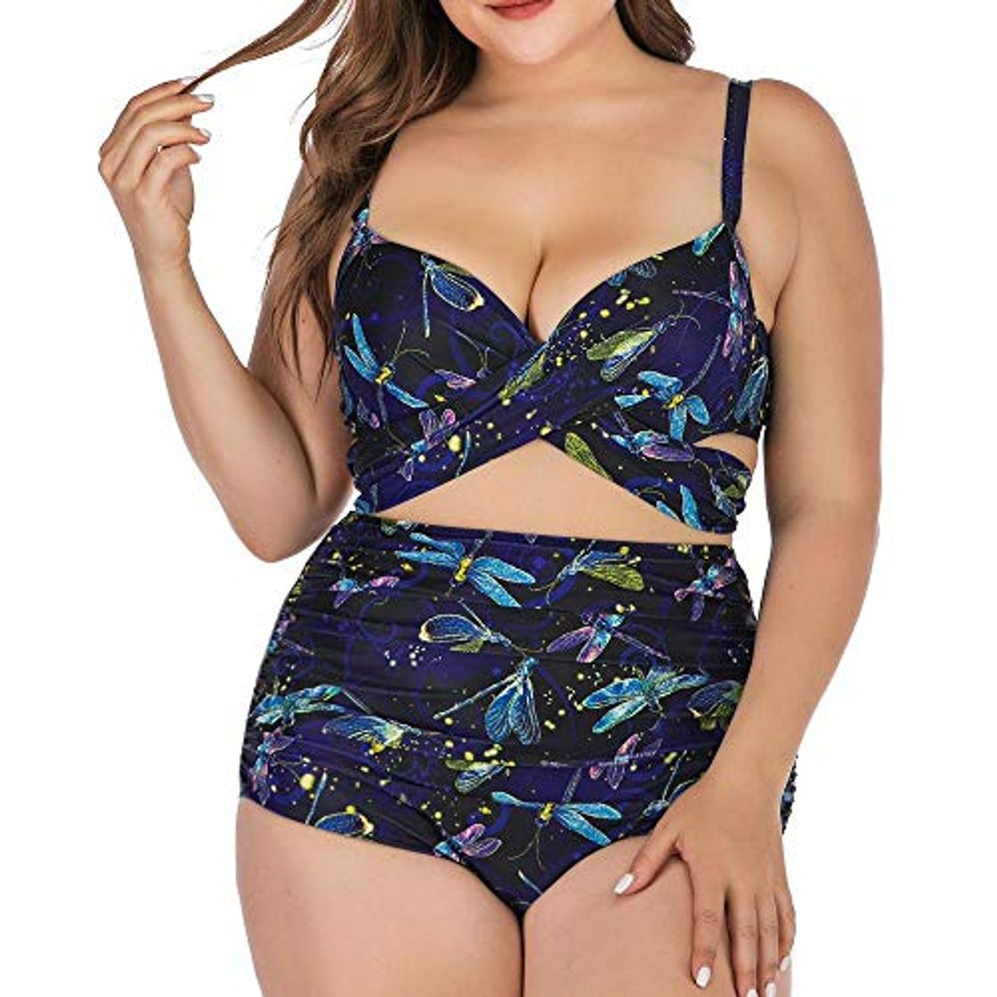 Fashion Bikinis Set New Women Print High Waist Bikini Swimsuit 2 Pieces Swimwear