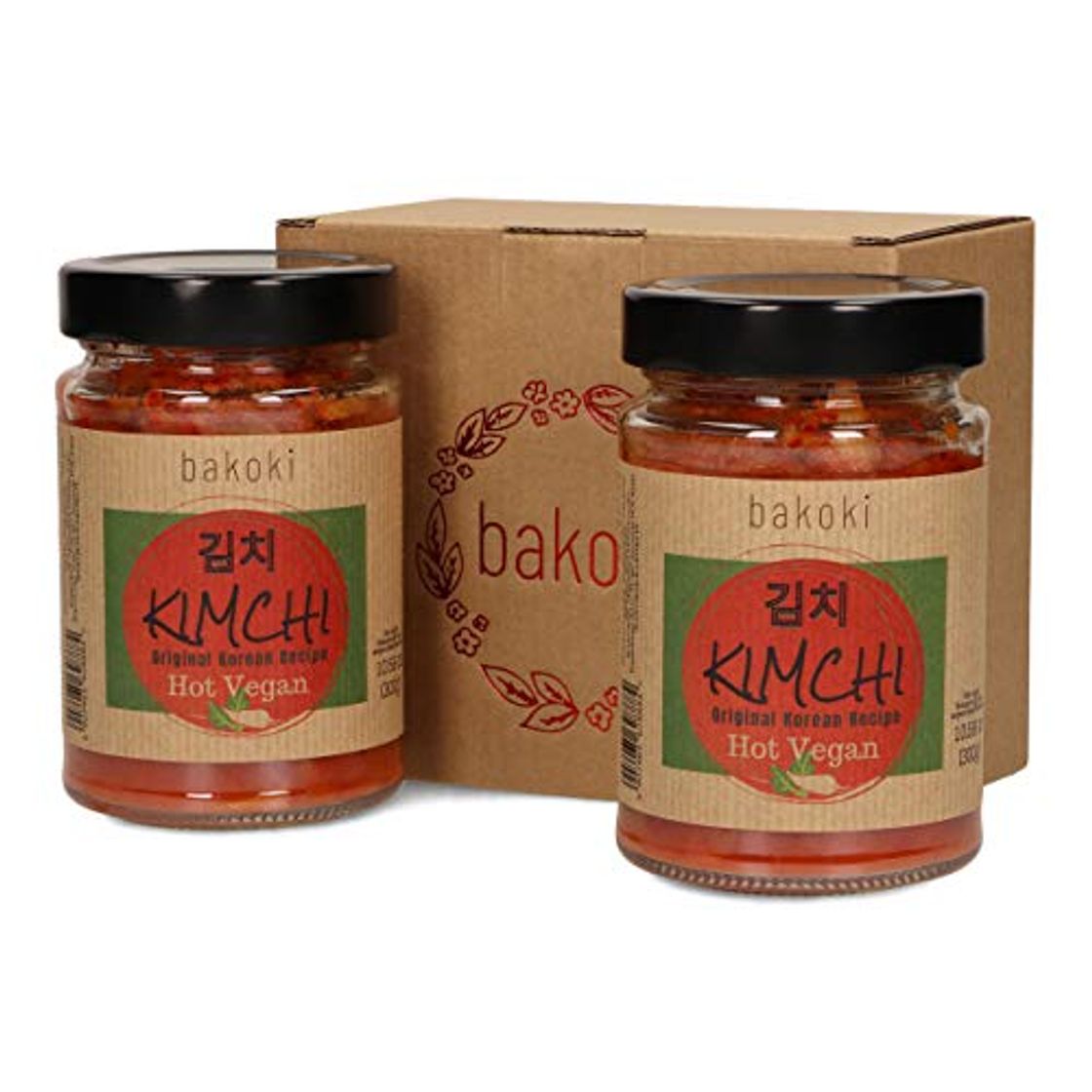 Social Bakoki® Premium KIMCHI Hot VEGAN, Receta Coreana Original, sabor fuerte