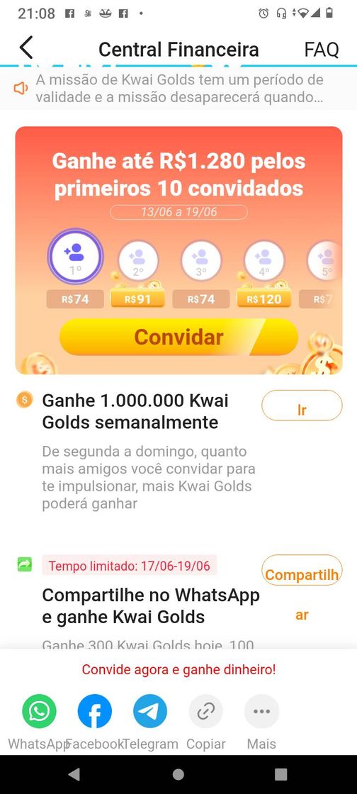 Moda Ganhar dinheiro baixando o Kwai!https://s.kwai.app/s/dg0CpRe