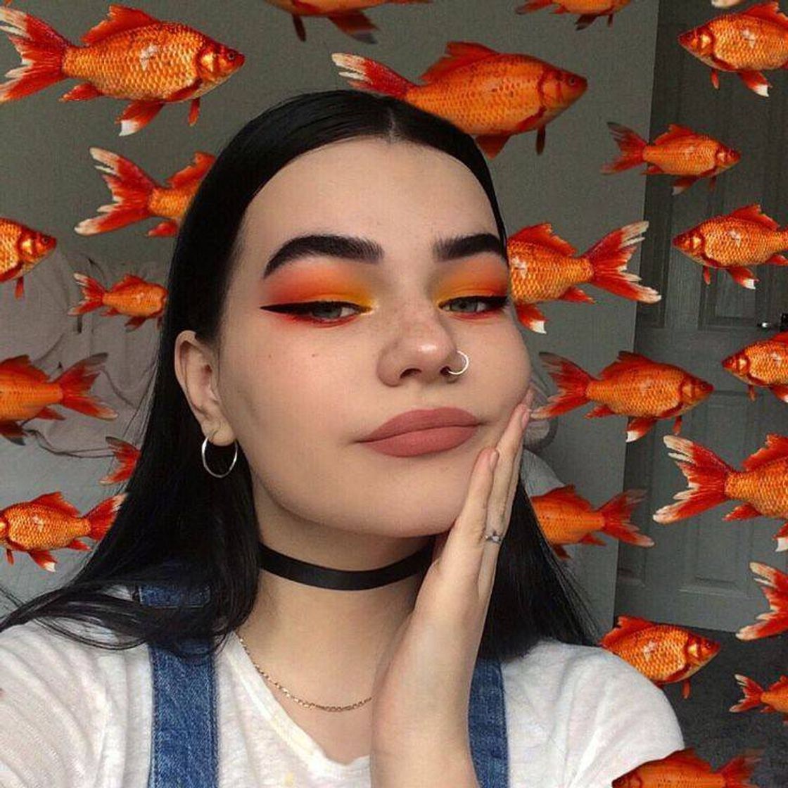 orange makeup 