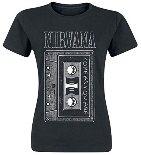 Nirvana As You Are Tape Camiseta Mujer Negro S