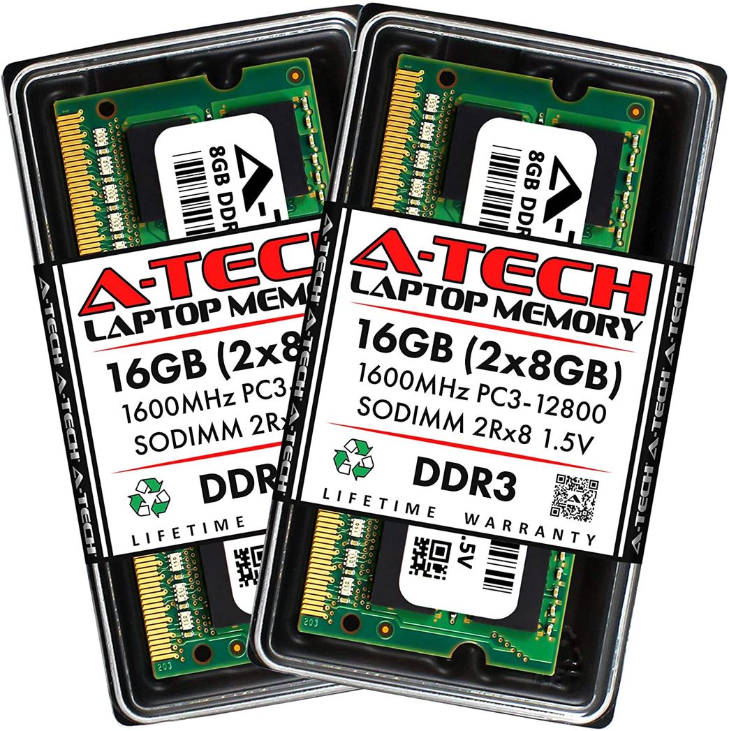 Social A-Tech 16GB 2 x 8GB PC3-12800 Laptop SODIMM DDR3 1600 ...