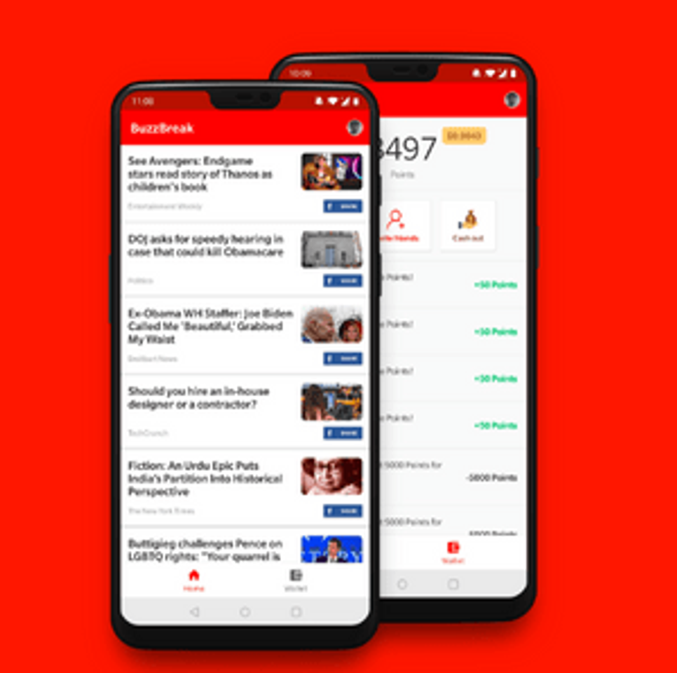 App BuzzBreak gana dinero leyendo noticias y viendo videos
