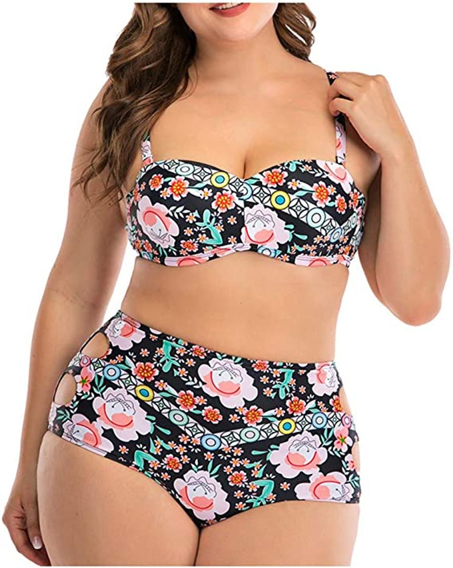 Producto LANSKIRT Mujer Conjunto de Bikini Dos Piezas Tallas Grande Figura Geométrica Bañadores