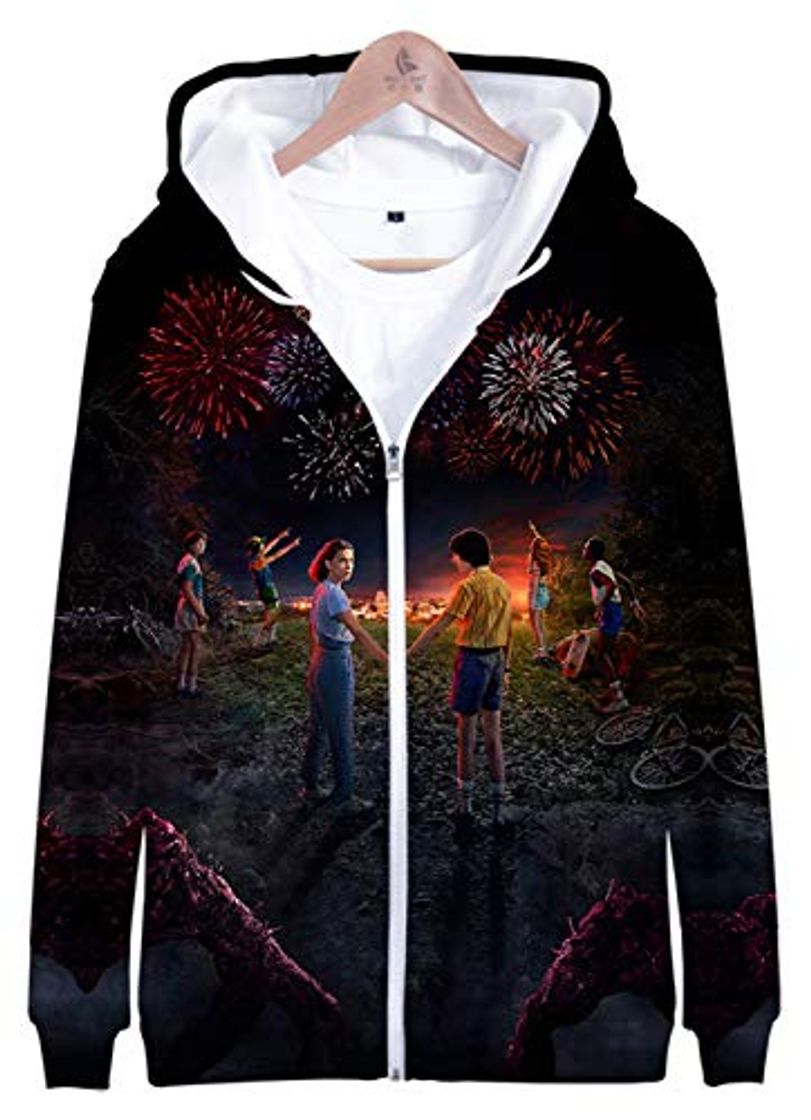 Moda HUASON Stranger Things Sudadera con Capucha para Hombre Mujer Impresión 3D Manga