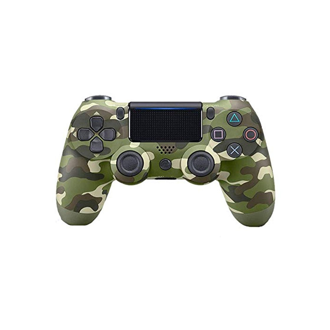 Product CHQQI Mando Ps4 Inalambrico Alta Sensibilidad，Doble Vibración Seis Ejes Mando Game，Touchpad Bluetooth Gamepad Joystick，con Conector para Auriculares Estéreo，Camuflaje Verde