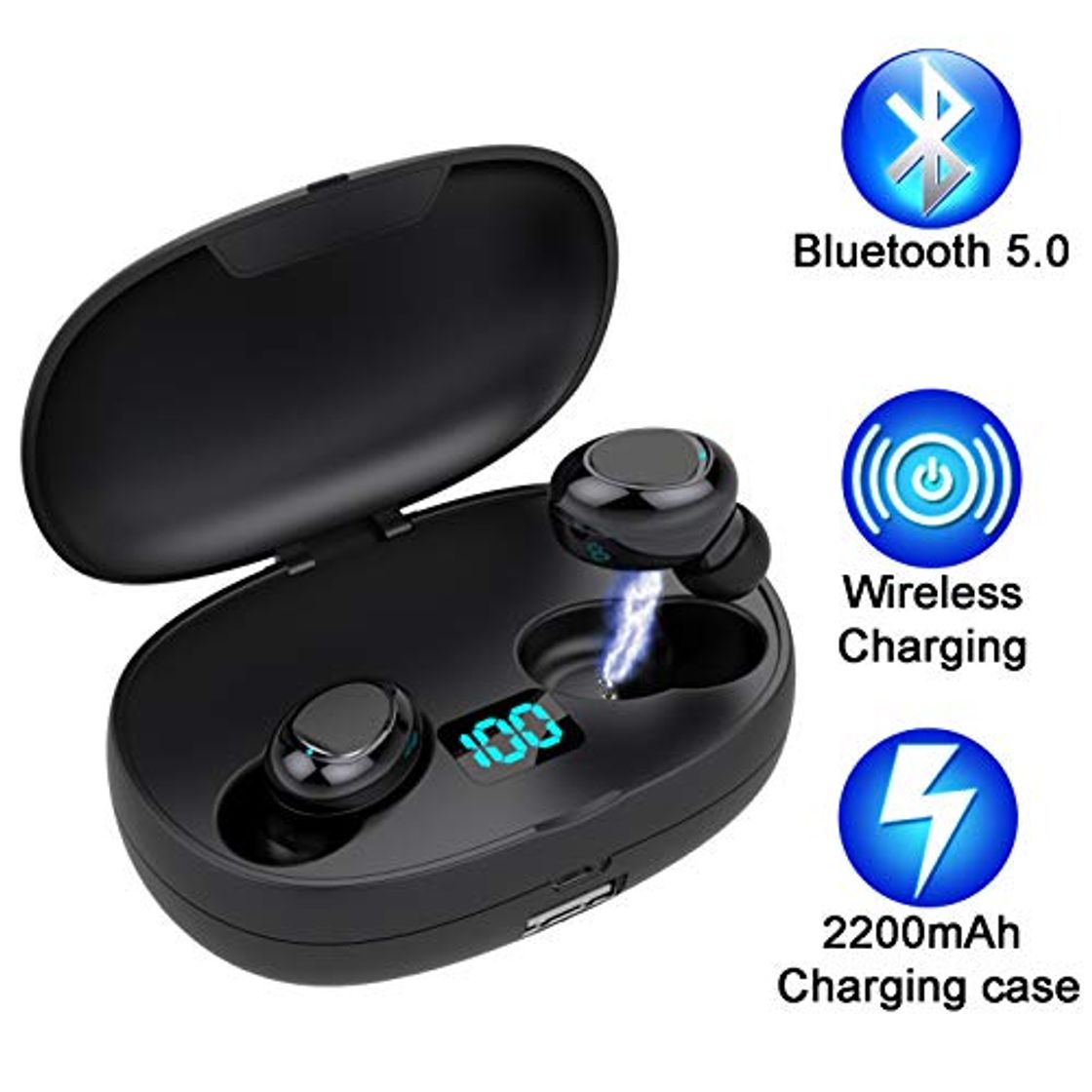 Social Auriculares Bluetooth 5.0 de Hasta 50 Horas de Reproducción