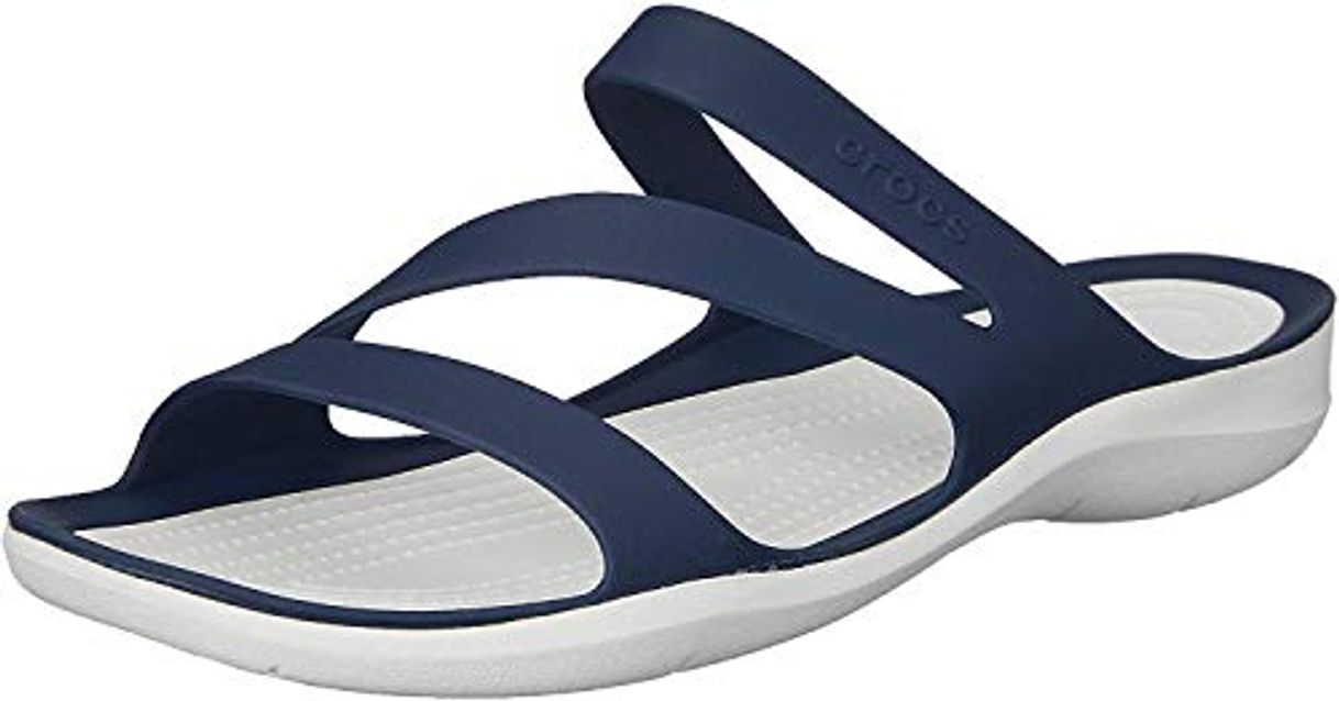 Social Crocs Swiftwater Sandal Women, Sandalias con Punta Abierta para Mujer, Azul