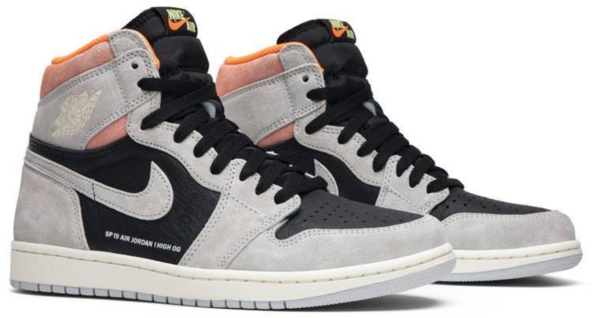 Fashion Jordan 1 Retro High Neutral Grey Hyper Crimson 💗