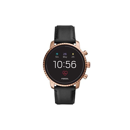 Fossil Smartwatch Pantalla táctil para Hombre de Connected con Correa en Piel FTW4017