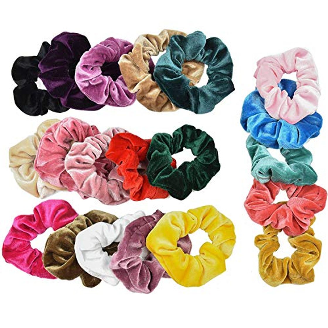 Producto 45 Colors Scrunchies Velvet Elástico para Pelo