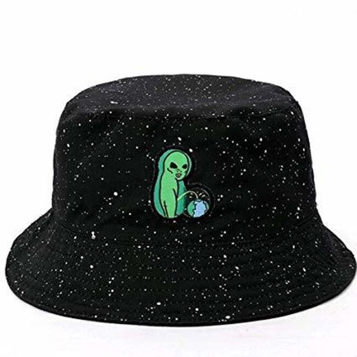 ZSAIMD Sombrero Reversible Alien Bucket Hat Bob Cap Mens Fashion Cotton Bucket
