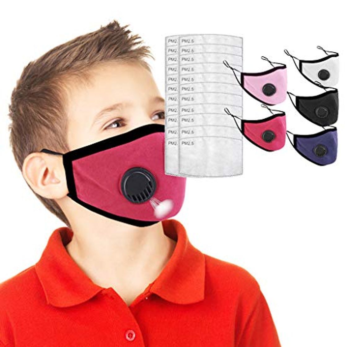 Social IUTE 5 𝐌𝐚𝐬𝐜𝐚𝐫𝐢𝐥𝐥𝐚𝐬 Algodon Reutilizables con 20 Filtros para niños