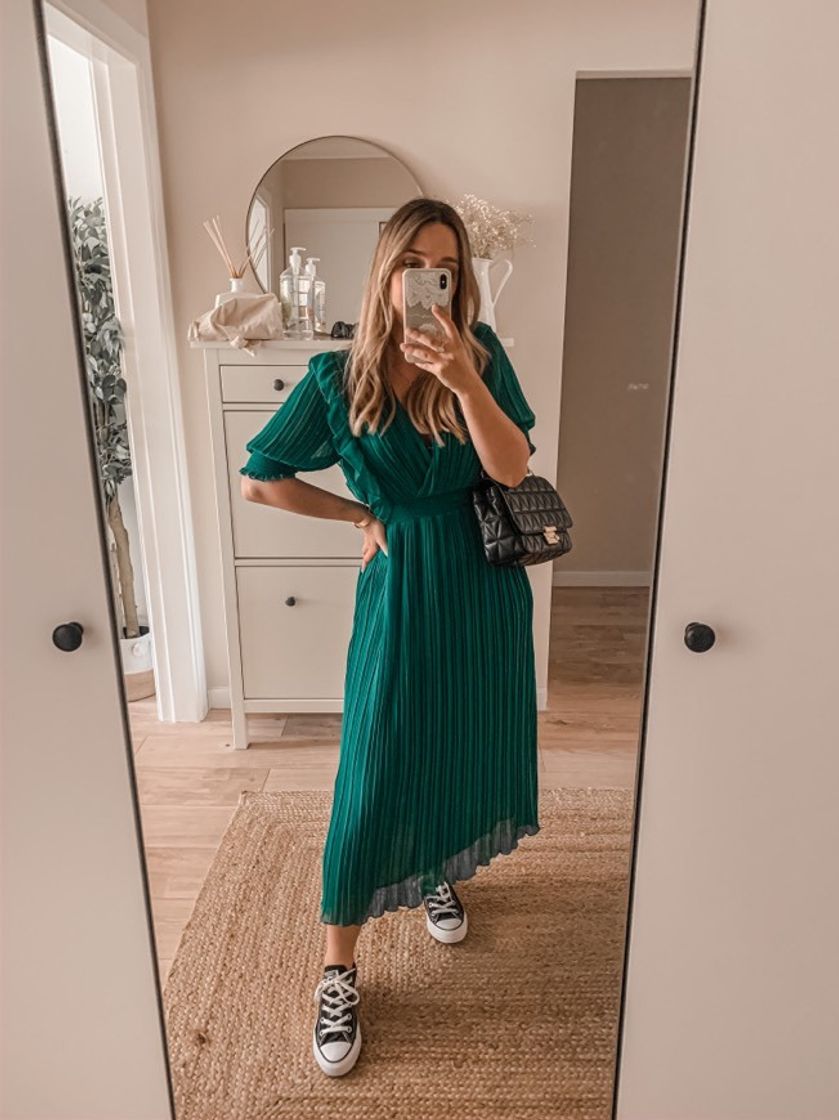 Social VESTIDO MIDI PLISSADO 