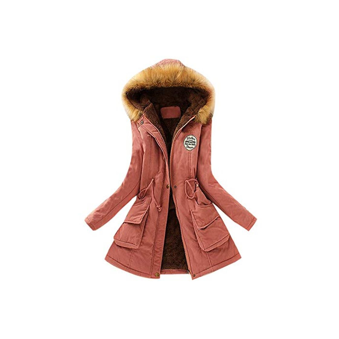 Social SHOBDW Invierno Mujeres Moda Informal más Gruesa Slim sólido Abajo Chaqueta Abrigo