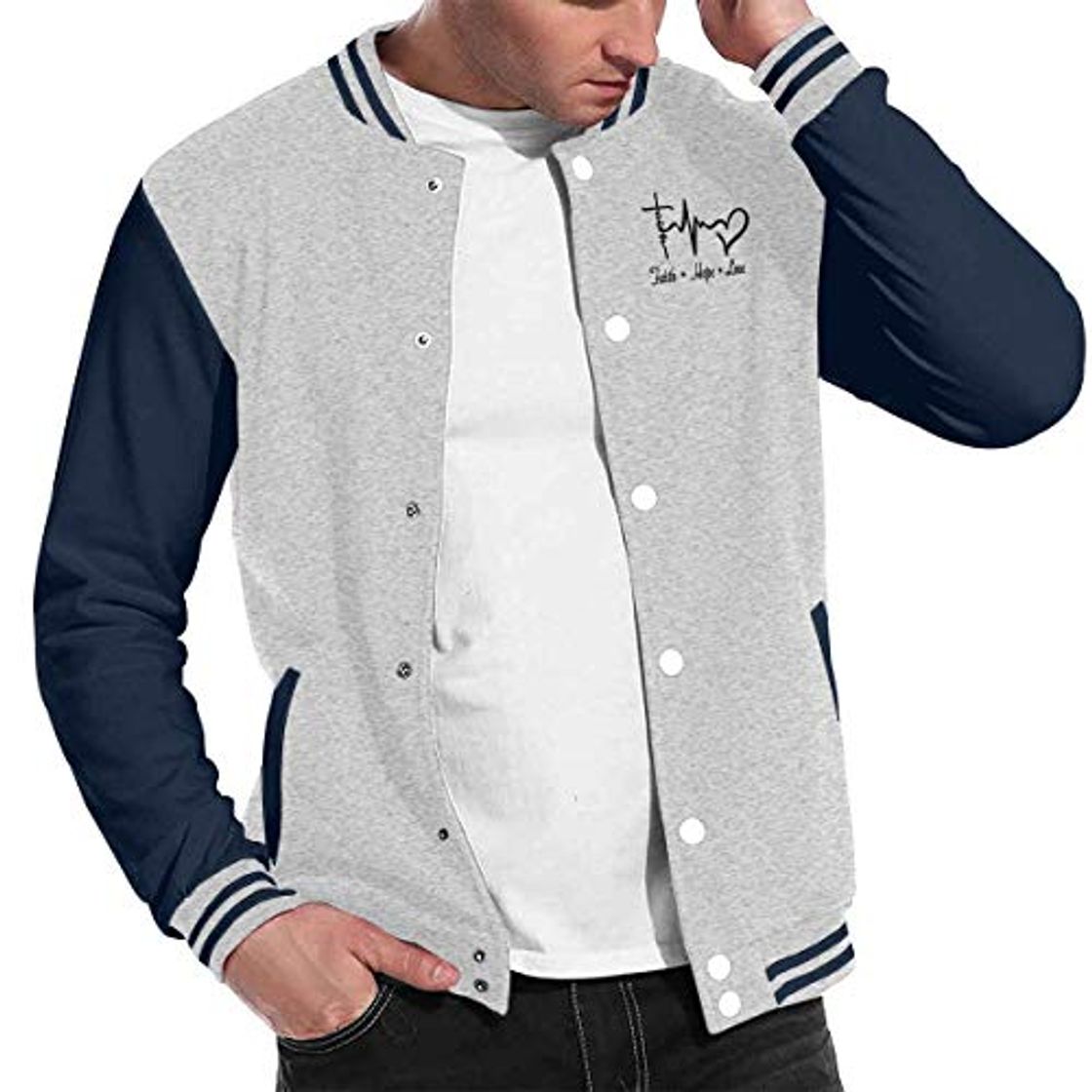 Fashion RomaniaGH Uniforme de béisbol Unisex Faith Cross Jesus Christian Casual Stand Collar Sweater Jacket para Hombre Mujer Streetwear Coat Shirts