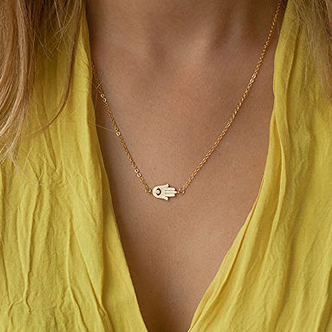 Social Kercisbeauty - Collar con colgante de mano de Fátima