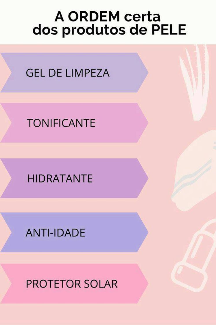 Moda  Ordem correta de produtos para pele