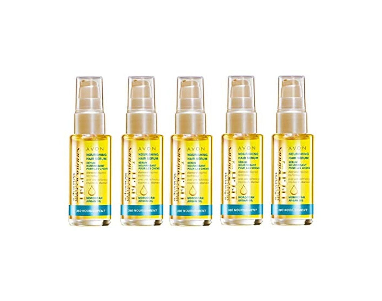 Product 5 x Avon Advance Techniques 360 Alimentación aceite de argán marroquí Tratamiento Leave