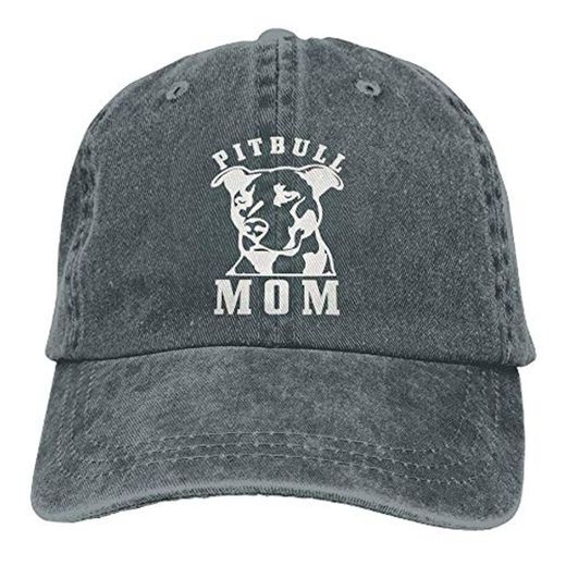 Funny Z Orgulloso Pitbull Mom Hipster Vintage Jeans Gorra de Béisbol Ajustable Algodón Denim Dad Hat