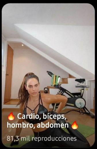 Cardio, bíceps, hombro y abdomen