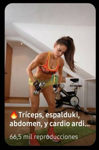 Tríceps, espalda, abdomen y cardio