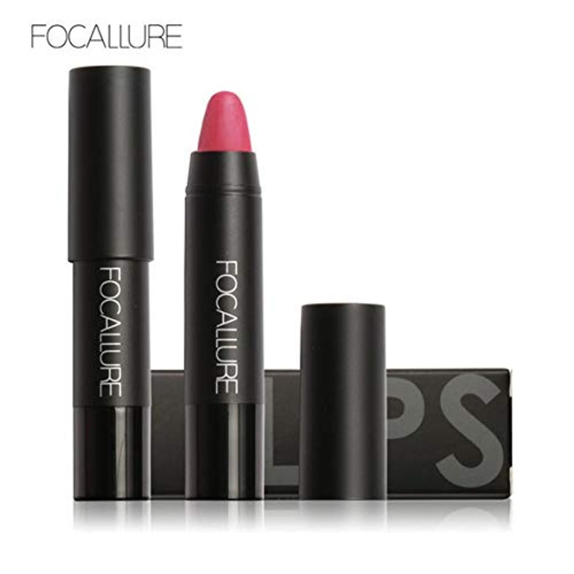 Moda Heaviesk Mate Lápiz Labial Forma de la Pluma Mujeres Chicas Mate Lápiz Labial Lápiz Labial Larga duración Portátil Mini