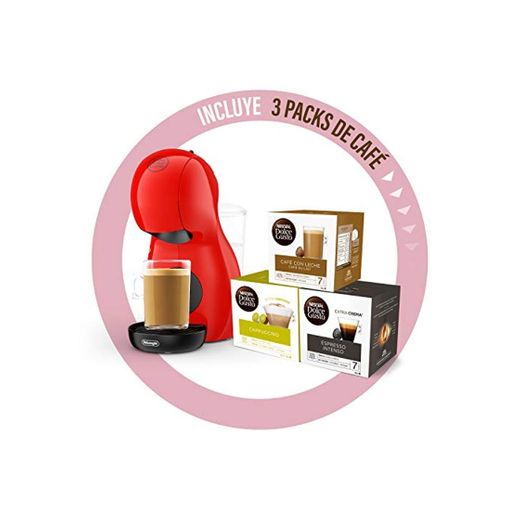 De'Longhi Dolce Gusto Piccolo XS EDG210.R - Cafetera de cápsulas con 15