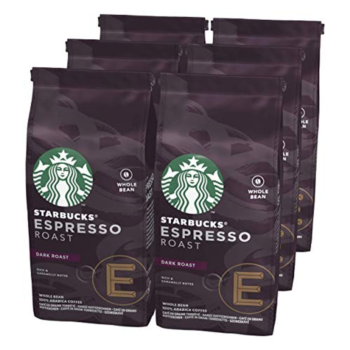 Social STARBUCKS  Espresso Dark Roast Café de grano entero de tostado intenso