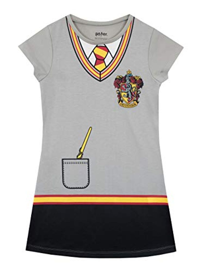 Fashion HARRY POTTER Camisón para Niñas Gryffindor Gris 6