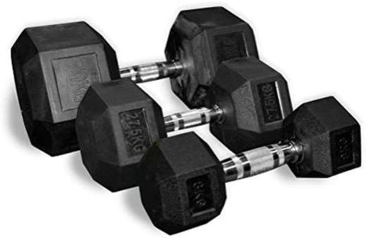 Social POWRX - Mancuernas hexagonales 25 kg Set (2 x 12,5 kg) -